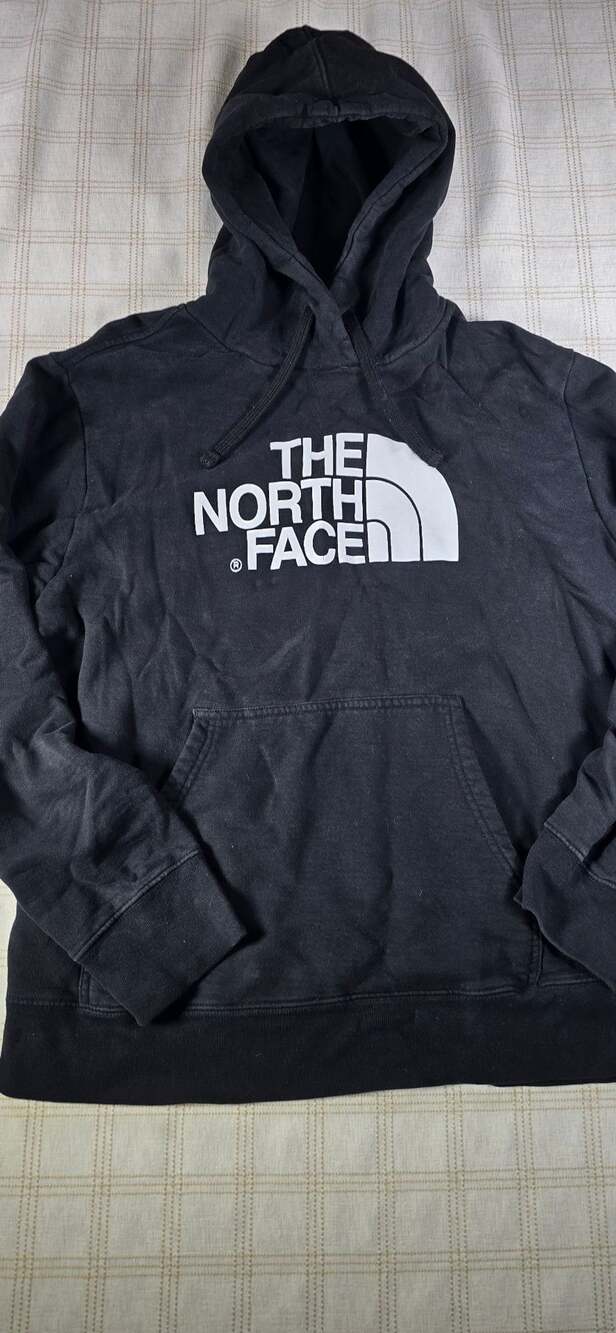 The North Face Hoodie Size L Black Pullover Logo